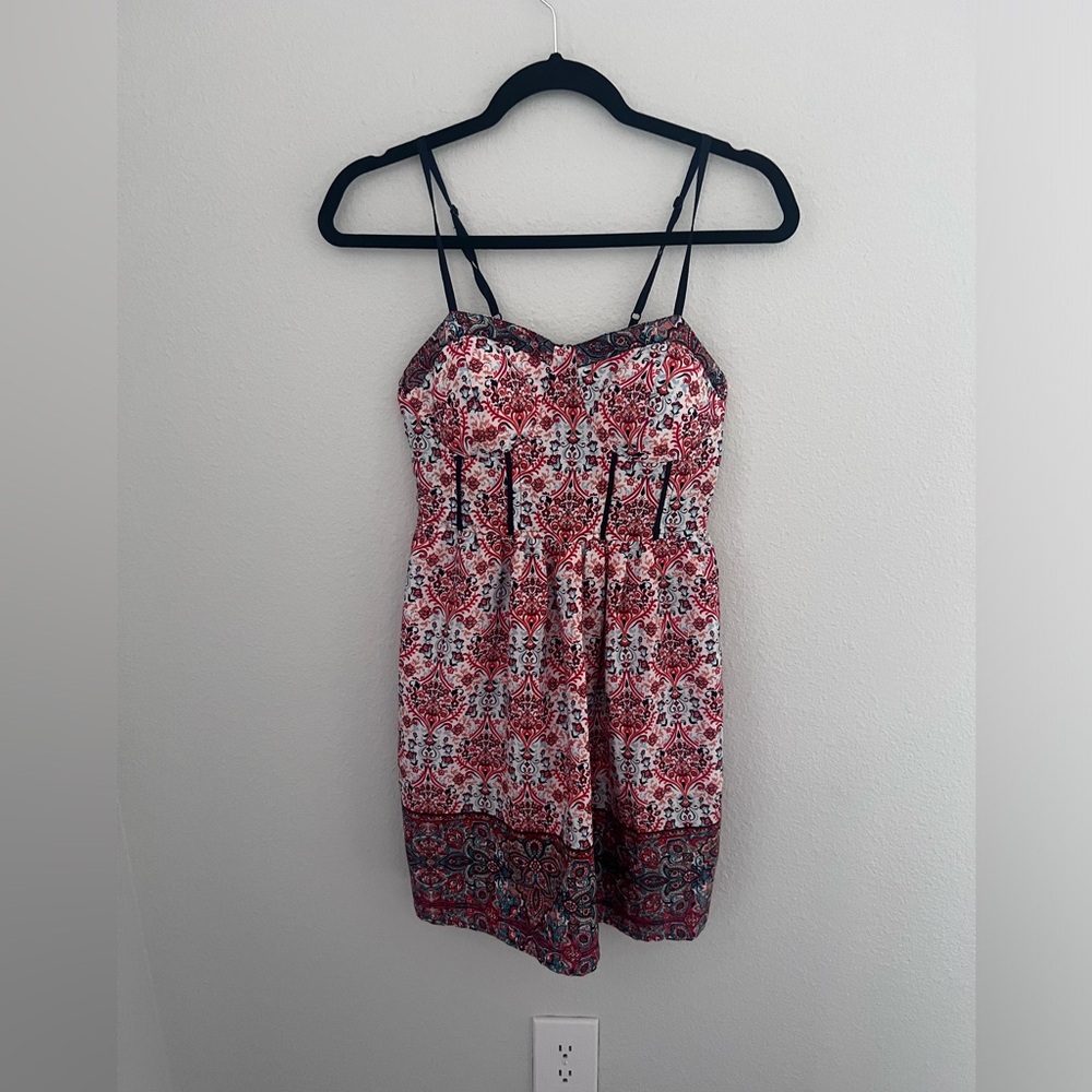 UP Orange Blue Paisley Summer Dress Size Small